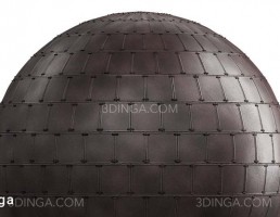 تکسچر چرم قهوه ای دوخته شده